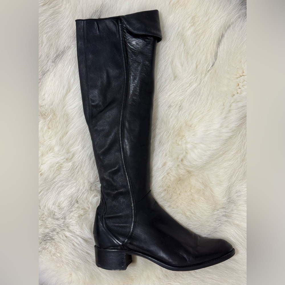 Lorenzo Masiero Black Leather Over The Knee Riding Equestrian Boots Size 38.5 /8 - Picture 3 of 14